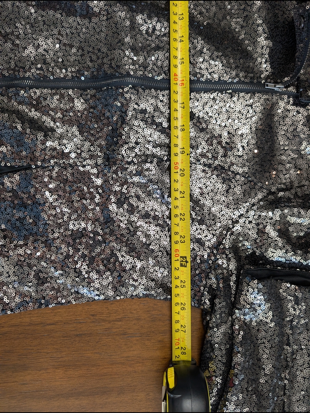 Colleen Lopez Silver Sequin Moto Jacket - Picture 8 of 12